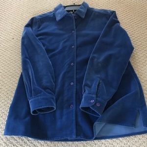 Long sleeve velour shirt